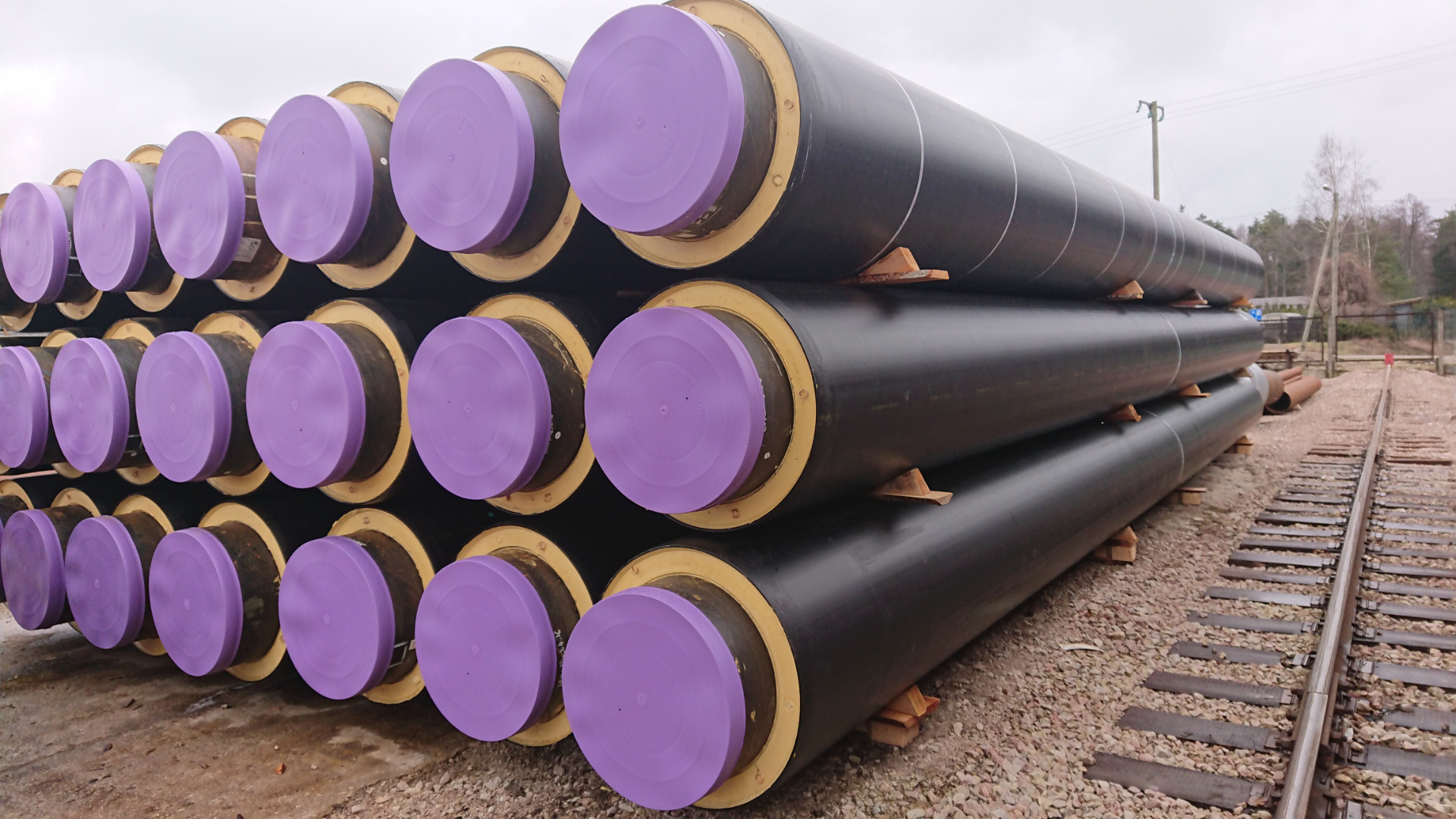 SIA Poliurs industrial insulated pipes.